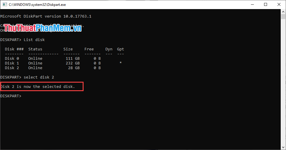 diskpart format ntfs gpt