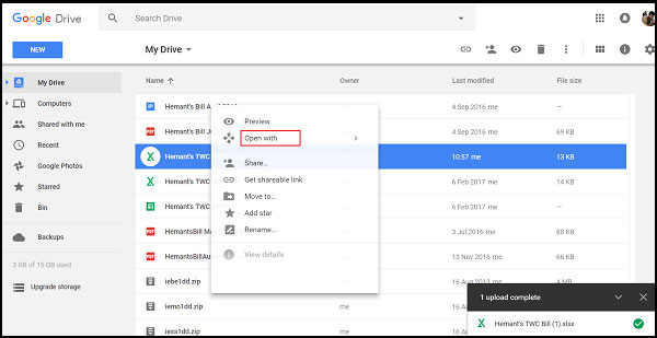 How to convert Excel files to PDF online using Google Drive Picture 2
