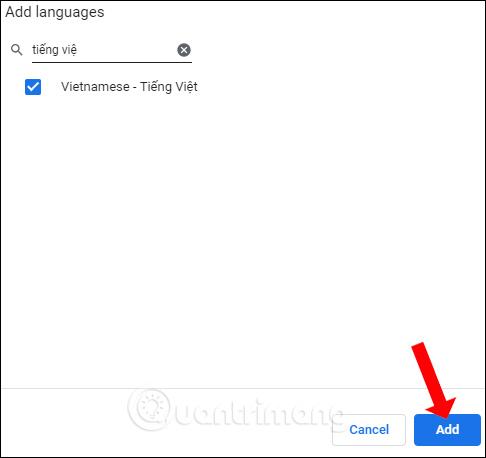 How to convert Google Chrome to Vietnamese Picture 5