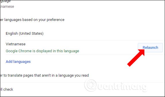 How to convert Google Chrome to Vietnamese Picture 7
