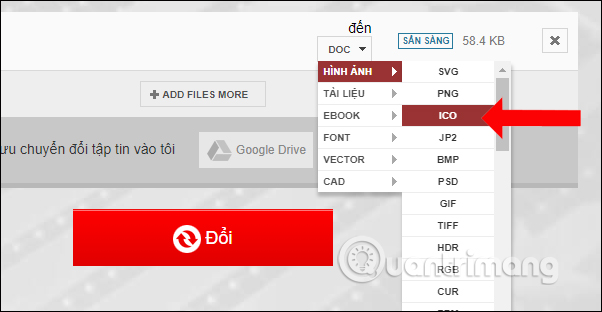 How to convert images from JPG, PNG to ICO and vice versa Picture 3