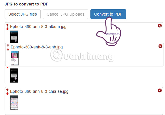 How to convert JPG image file to PDF file online Picture 9