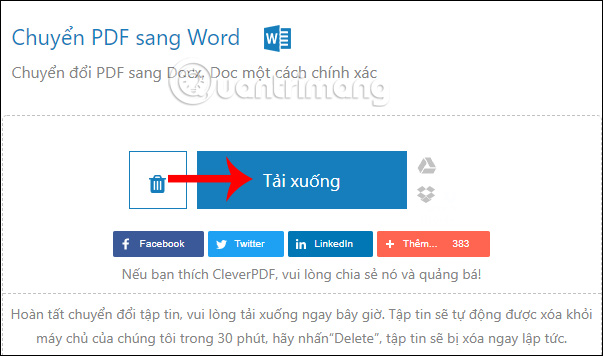 How to convert PDF files to doc, docx using CleverPDF Picture 3