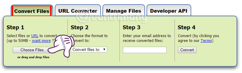 How to convert PDF files to doc or docx files with Zamzar online Picture 1