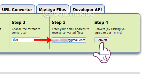 How to convert PDF files to doc or docx files with Zamzar online Picture 5