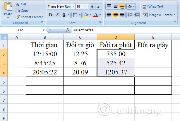 How to convert time in Excel Picture 8
