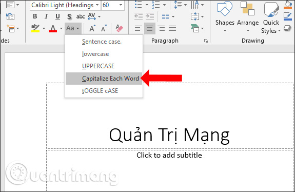 How To Capitalize Words In Powerpoint