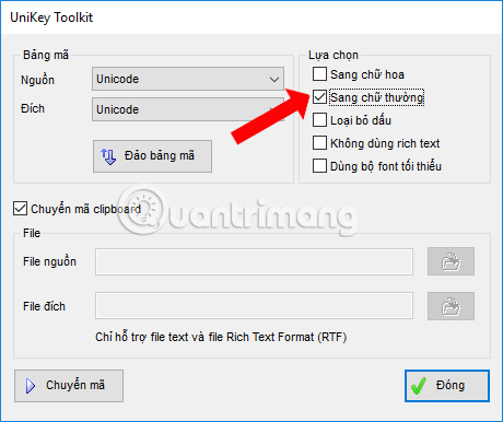 How to convert uppercase to lowercase letters on Excel with Unikey Picture 8