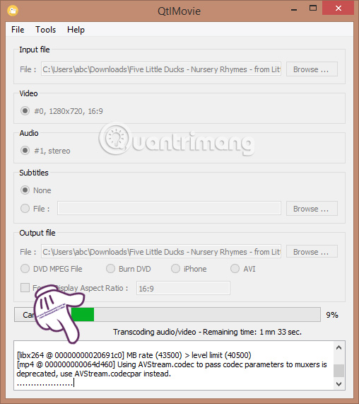 How to convert video format for smartphones with QtlMovie Picture 6