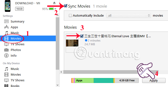 How to convert videos from computer to iPhone with iTunes Picture 7