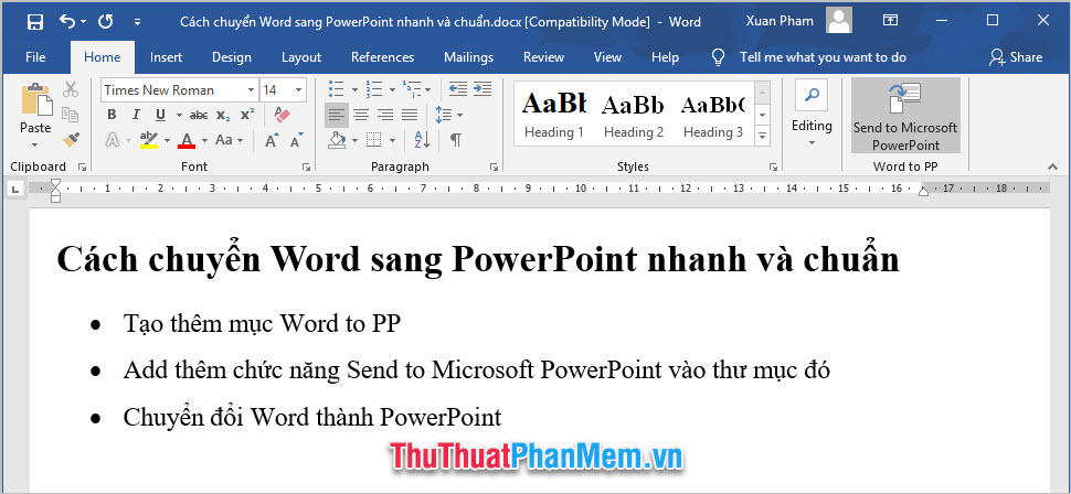 How to convert Word to PowerPoint quickly and correctly Picture 9
