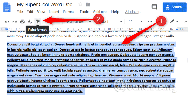 how to copy and apply text formatting in word