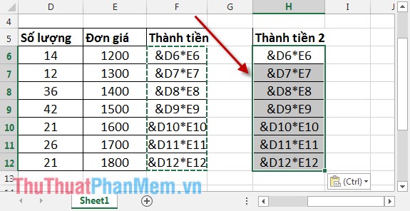 How to copy formulas that contain references in Excel Picture 8