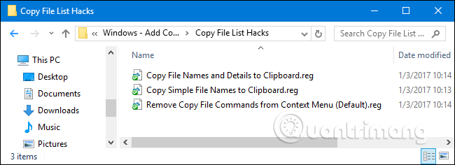 How to copy the file list of folders with the right mouse button Picture 12