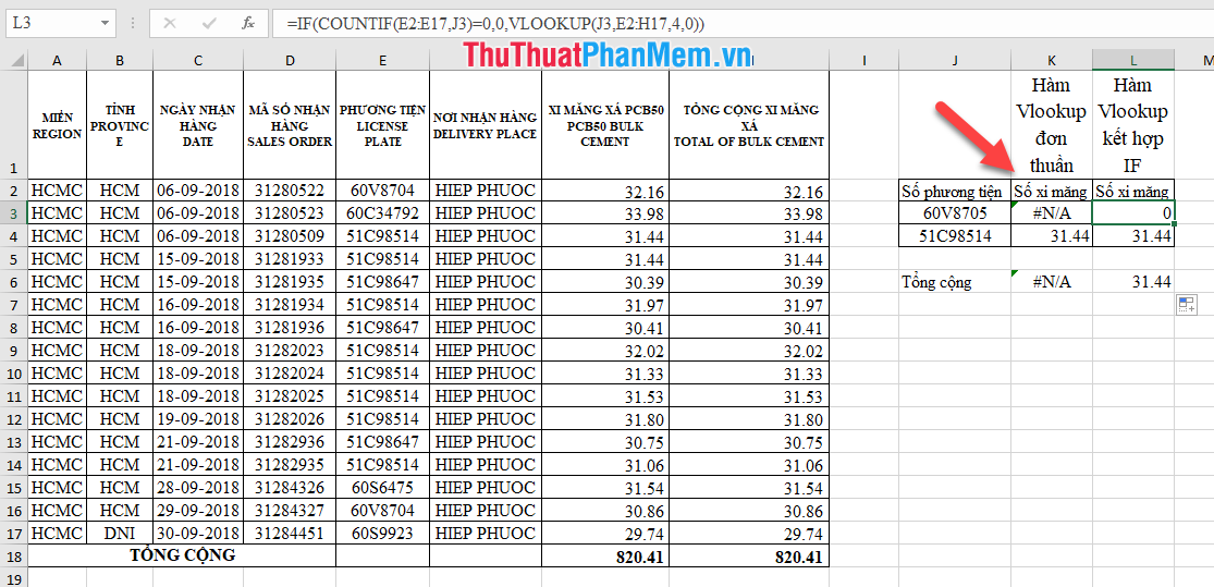 How to correct a #NA error in Excel Picture 4
