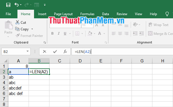 How to count characters in Excel Picture 3