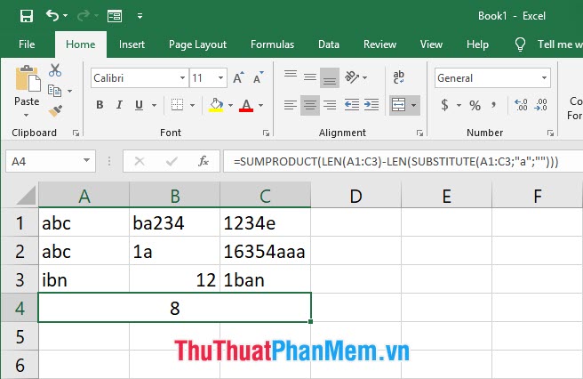 How to count the number of occurrences of a character in Excel Picture 7
