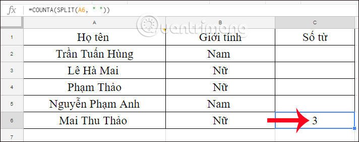 How to count words on Google Sheets Picture 3
