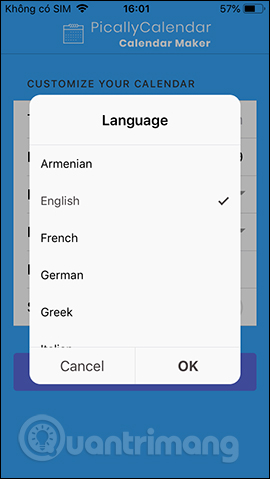How to create a calendar with photos on PicallyCalendar Picture 3