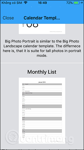 How to create a calendar with photos on PicallyCalendar Picture 6