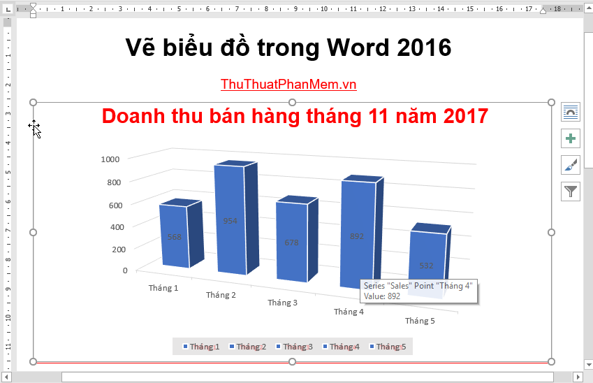 How to create a chart in Word 2016 Picture 10