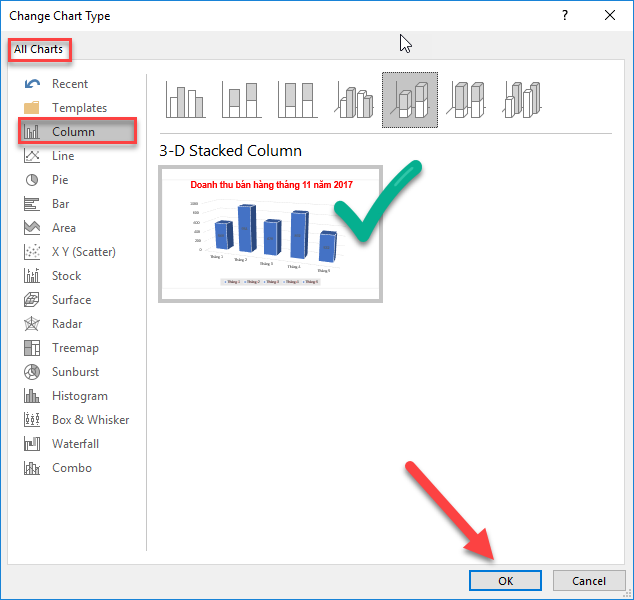 How to create a chart in Word 2016 Picture 9