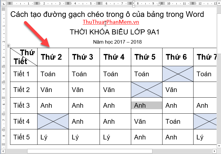 How to create a diagonal line in a table cell in Word? Picture 8