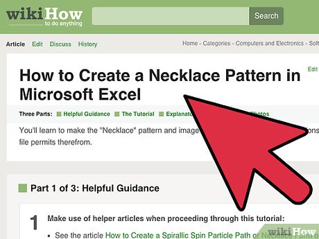 How to Create a Different Necklace Pattern in Microsoft Excel Picture 1