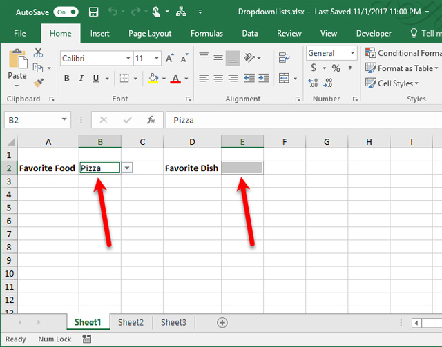 How to create a drop list in Excel 2016 Picture 15