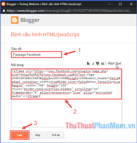 How to create a Facebook Fanpage and insert it into the website Picture 16