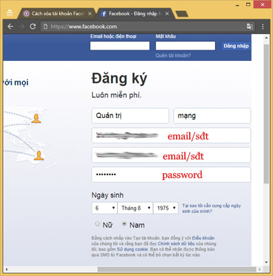 Picture 2 of How to create a Facebook nick, register Facebook quickly