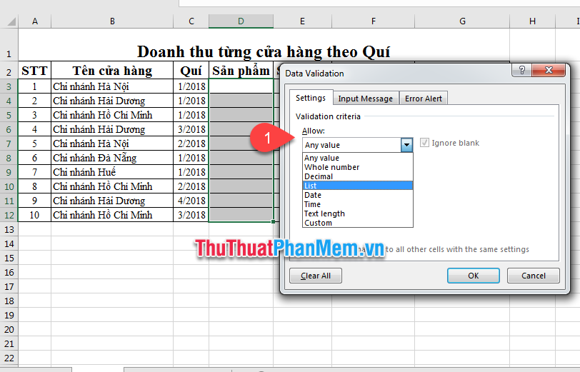 How to create a filter in an Excel cell Picture 7
