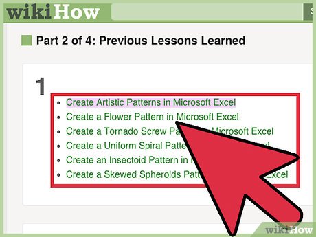How to Create a Floral Glassware Pattern in Microsoft Excel Picture 1