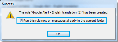 How to create a folder in Outlook 2013 by creating a rule Picture 6