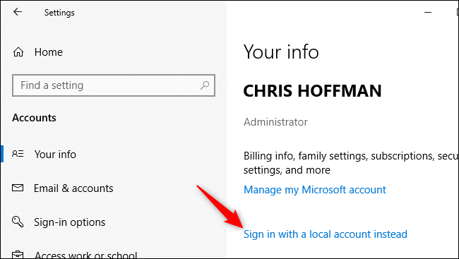 How to create a local account while setting up Windows 10 Picture 3
