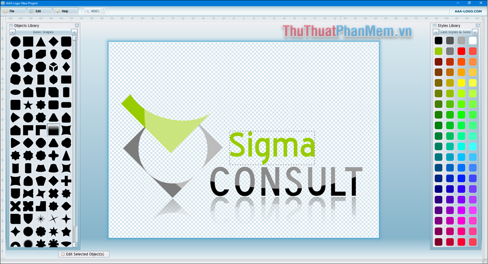 How to create a logo super fast and beautiful with professional Logo design software AAA Logo Picture 3