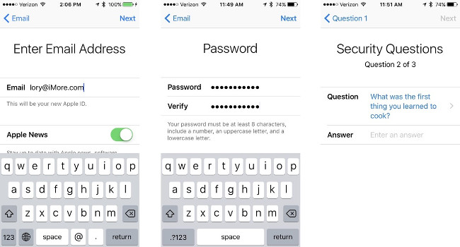 How to create a new Apple ID on iPhone or iPad Picture 4