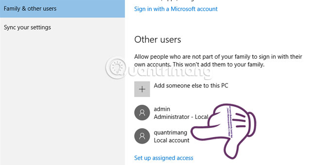 How to create a new User on Windows 10 using Computer Management and Control Panel Picture 11