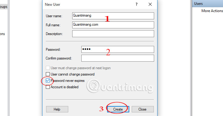 How to create a new User on Windows 10 using Computer Management and Control Panel Picture 3
