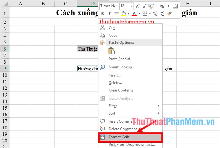 How to create a newline in Excel 2020 - TipsMake.com