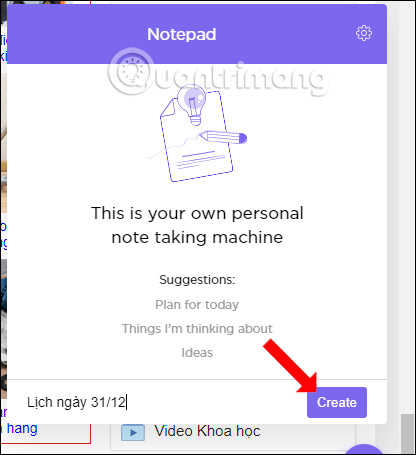How to create a note on Chrome with Notepad By ClickUp Picture 5