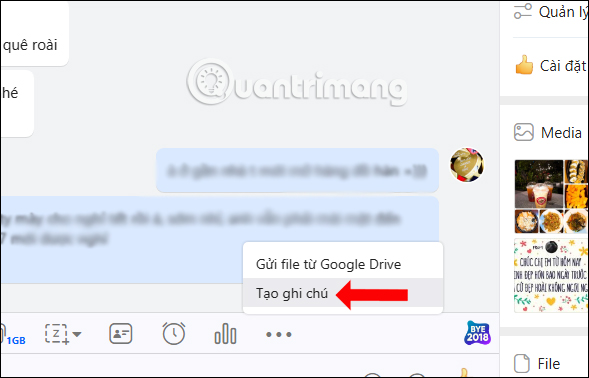 How to create a note on the Zalo group Picture 1