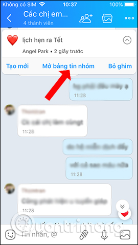 How to create a note on the Zalo group Picture 18