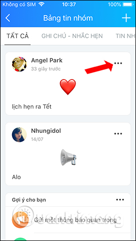 How to create a note on the Zalo group Picture 20