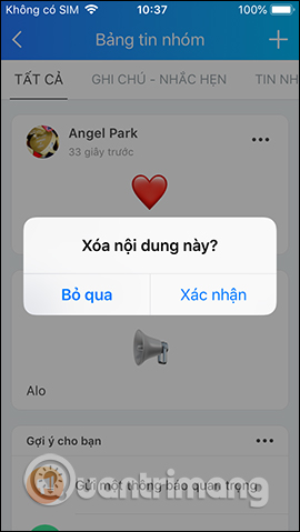 How to create a note on the Zalo group Picture 22