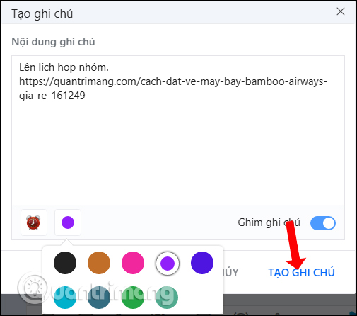 How to create a note on the Zalo group Picture 4