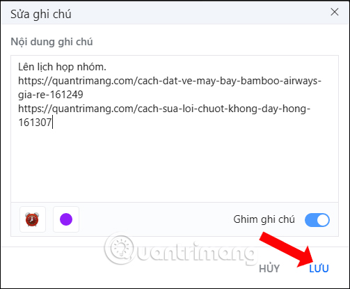 How to create a note on the Zalo group Picture 7