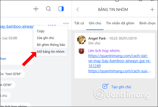 How to create a note on the Zalo group Picture 8