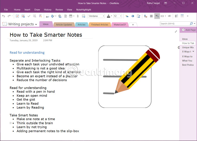 How to create a Personal Wiki using Microsoft OneNote Picture 1