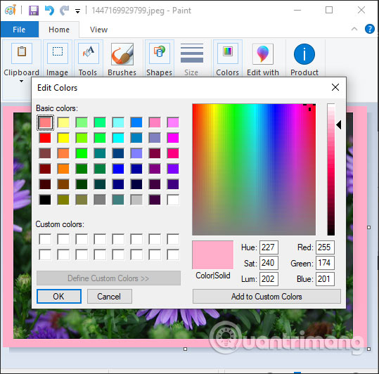 How to create a photo frame on Paint Picture 7